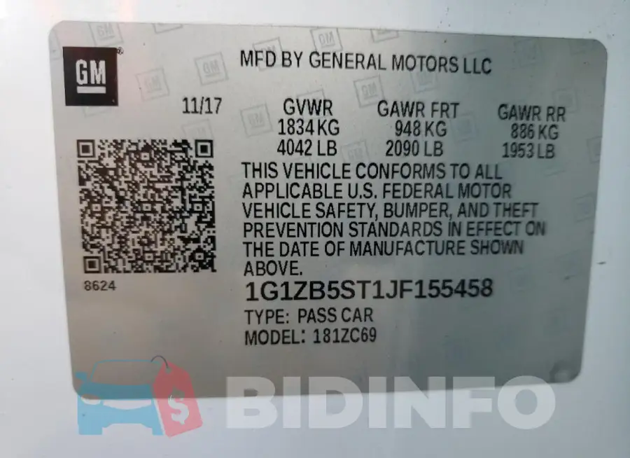 1G1ZB5ST1JF155458 Photo# 12