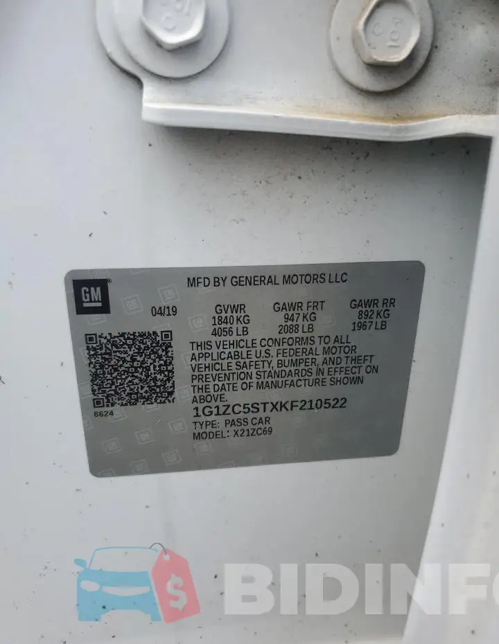 1G1ZC5STXKF210522 Photo# 12