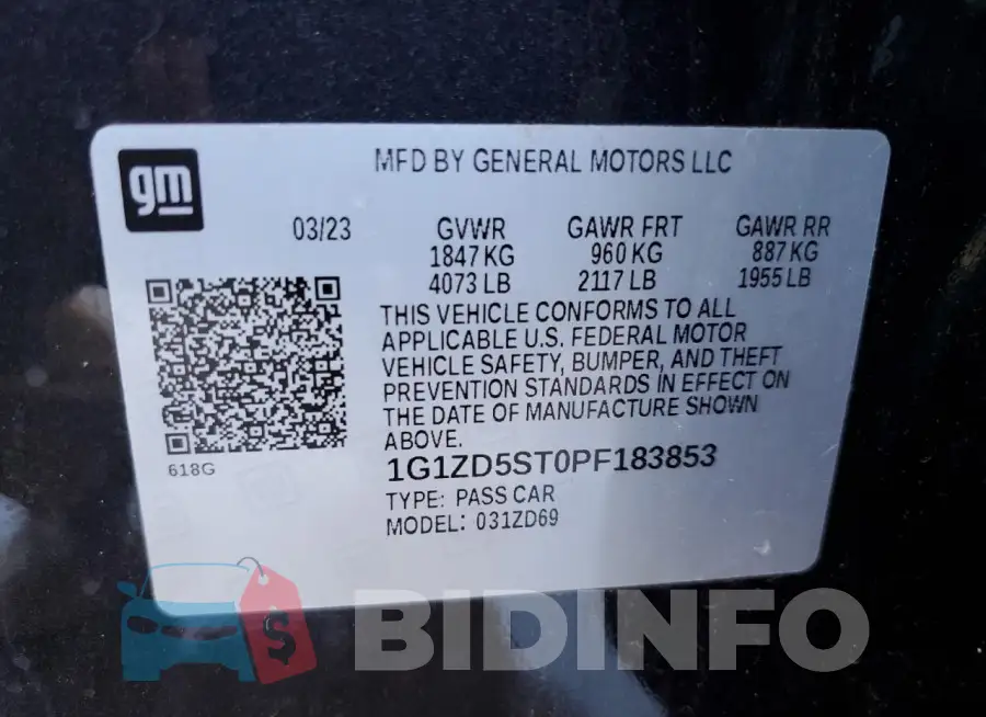 1G1ZD5ST0PF183853 Photo# 13