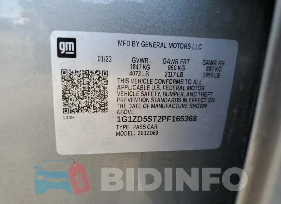 1G1ZD5ST2PF165368 Photo# 13
