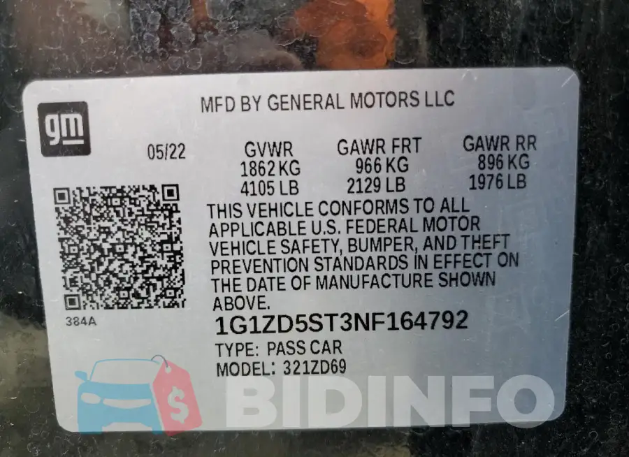 1G1ZD5ST3NF164792 Photo# 12