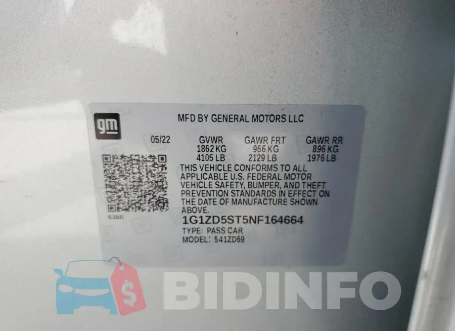 1G1ZD5ST5NF164664 Photo# 12