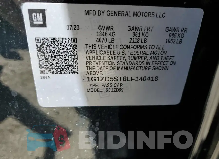 1G1ZD5ST6LF140418 Photo# 13