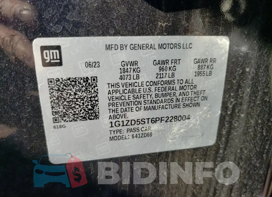 1G1ZD5ST6PF228004 Photo# 13