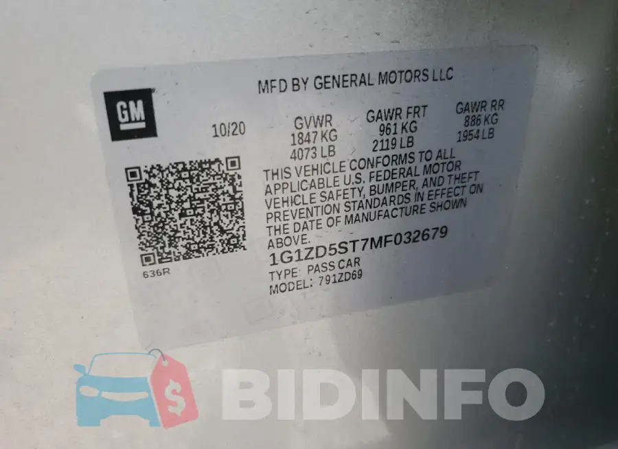 1G1ZD5ST7MF032679 Photo# 12