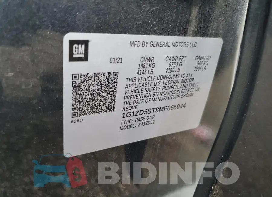 1G1ZD5ST8MF065044 Photo# 12