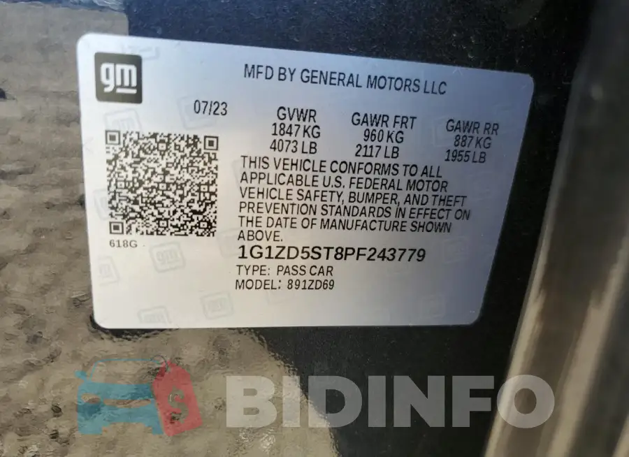 1G1ZD5ST8PF243779 Photo# 12