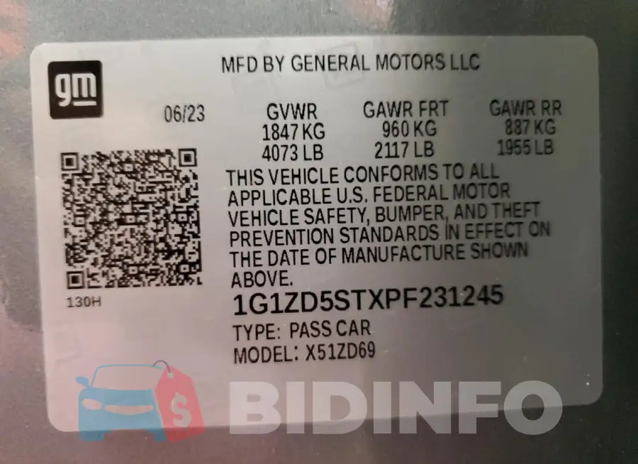 1G1ZD5STXPF231245 Photo# 13