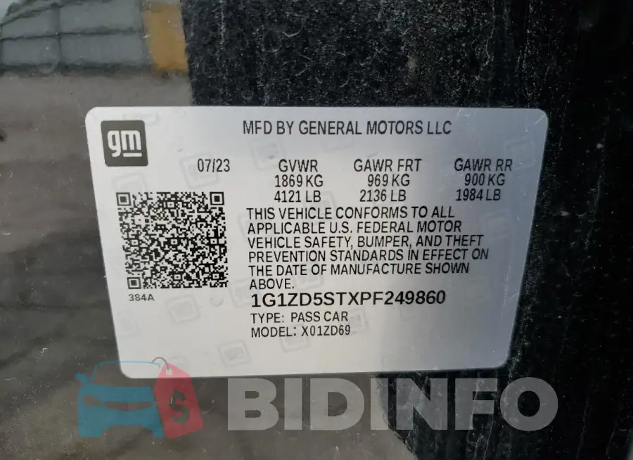 1G1ZD5STXPF249860 Photo# 12