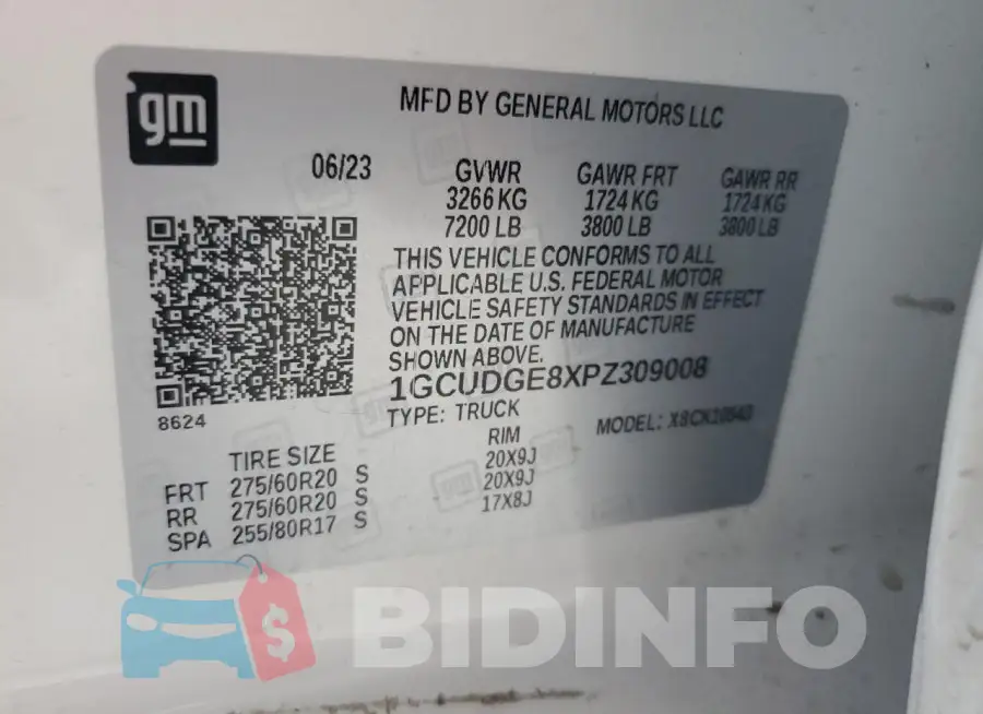 1GCUDGE8XPZ309008 Photo# 12