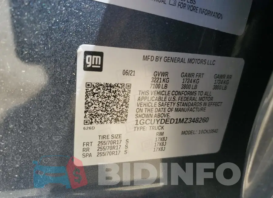 1GCUYDED1MZ348260 Photo# 12