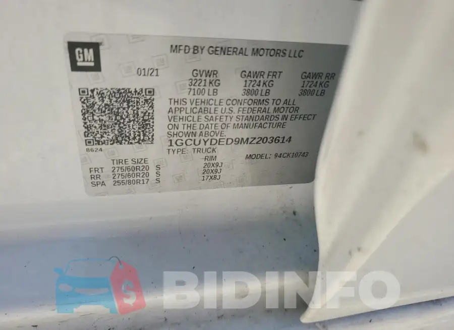 1GCUYDED9MZ203614 Photo# 12