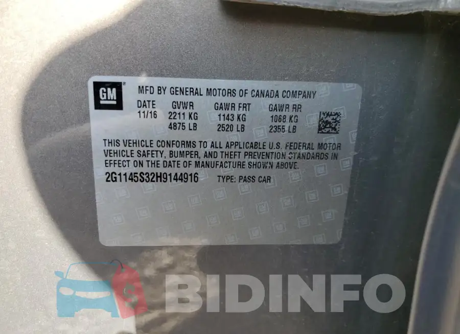 2G1145S32H9144916 Photo# 12