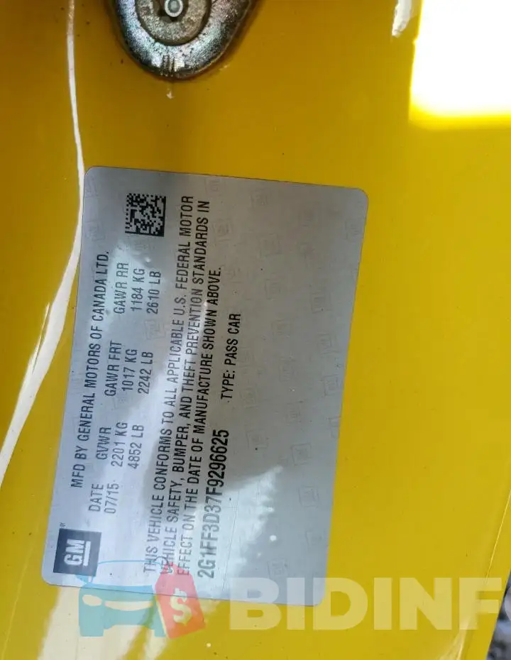 2G1FF3D37F9296625 Photo# 13