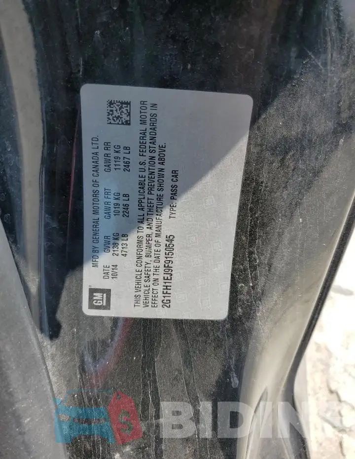 2G1FH1EJ9F9150545 Photo# 12