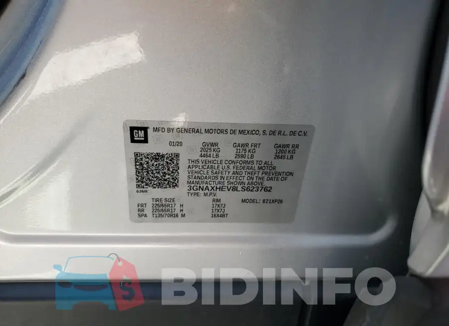 3GNAXHEV8LS623762 Photo# 13