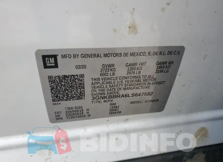 3GNKBBRA6LS647582 Photo# 13