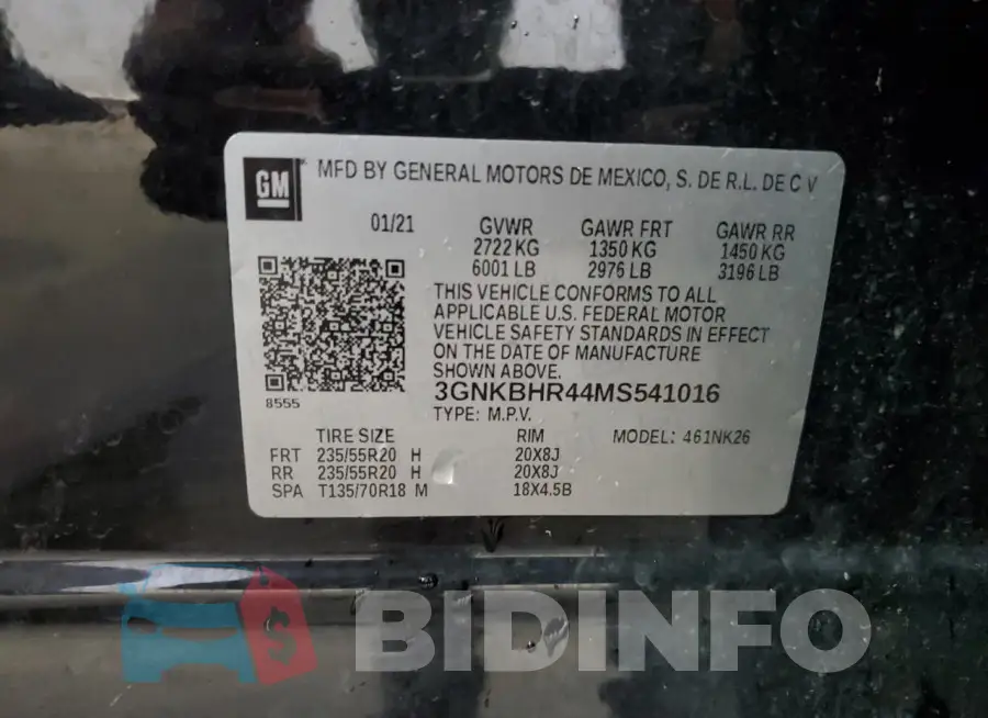 3GNKBHR44MS541016 Photo# 13