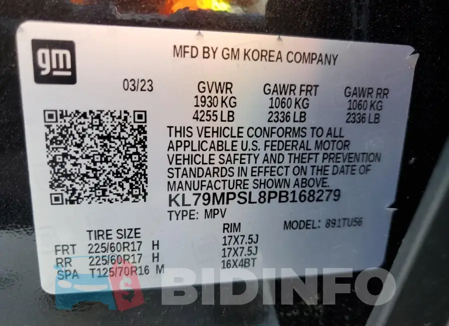 KL79MPSL8PB168279 Photo# 12