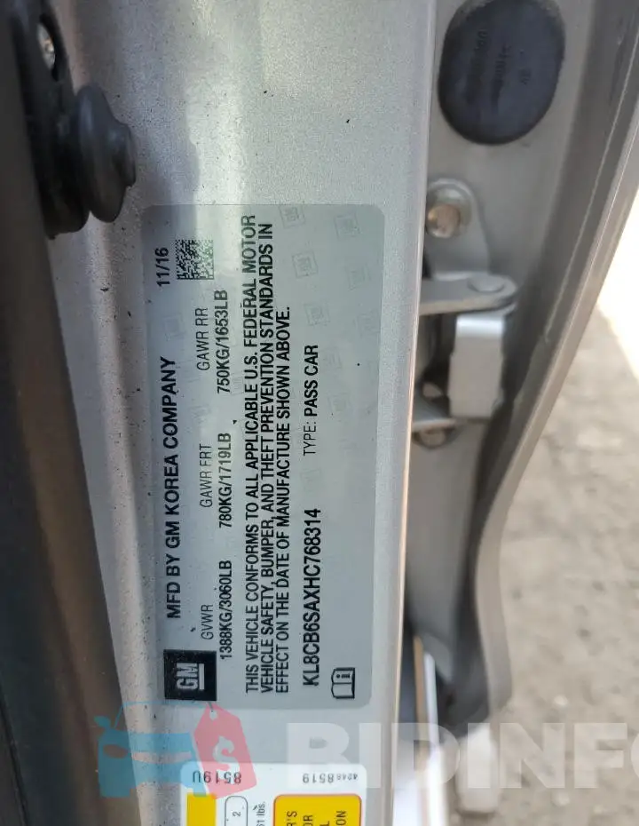 KL8CB6SAXHC768314 Photo# 12