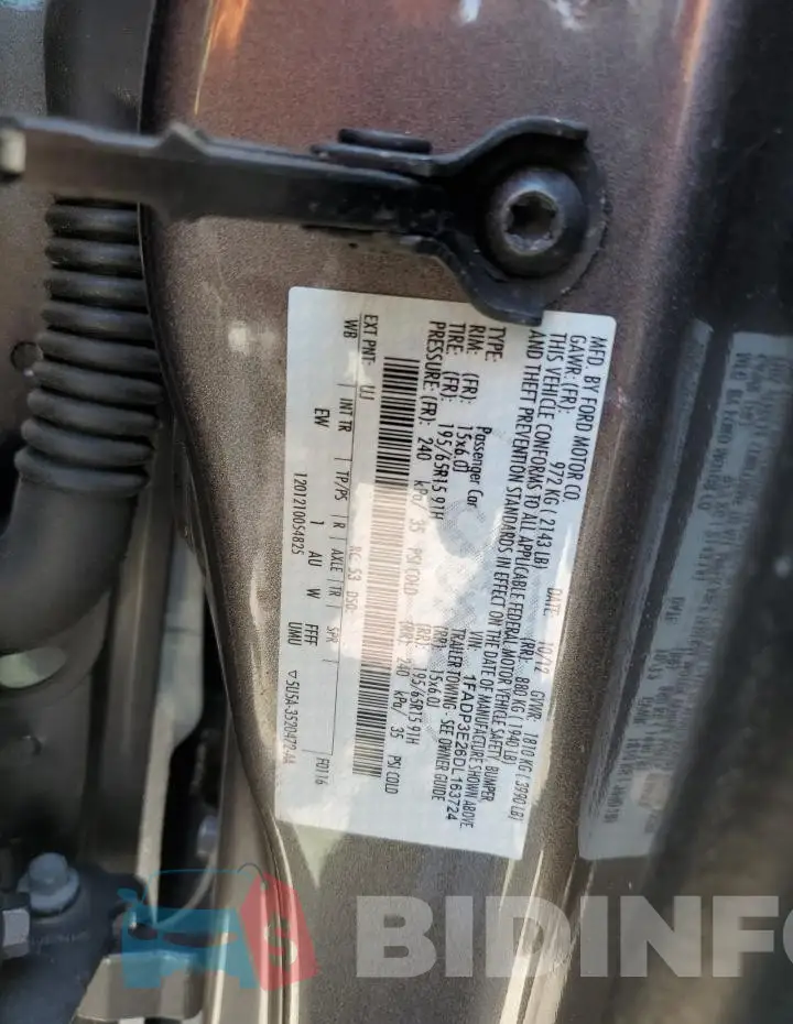 1FADP3E26DL163724 Photo# 12