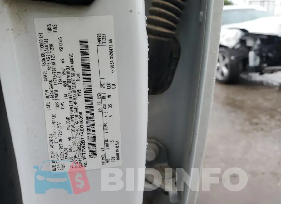 1FT7W2BT7KEG86396 Photo# 12
