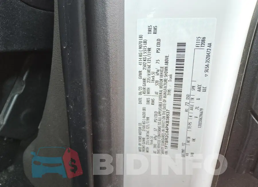 1FTBR2C84PKB38537 Photo# 14