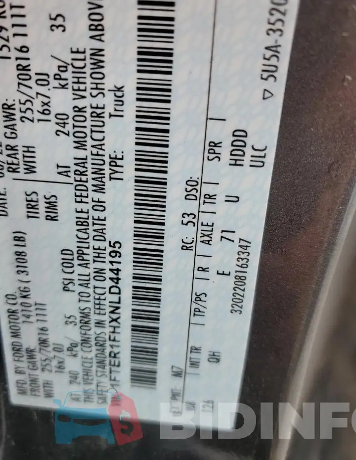 1FTER1FHXNLD44195 Photo# 12