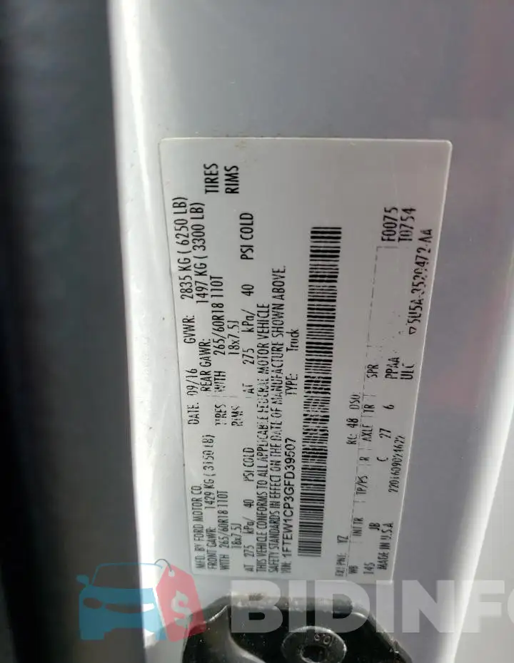 1FTEW1CP3GFD39507 Photo# 12