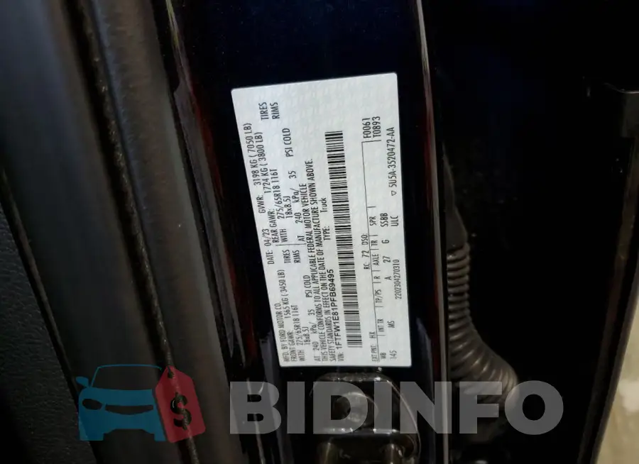 1FTFW1E81PFB69495 Photo# 13