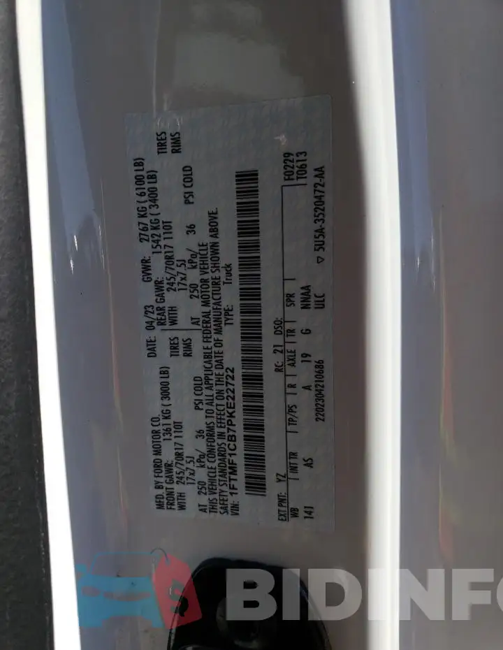 1FTMF1CB7PKE22722 Photo# 12