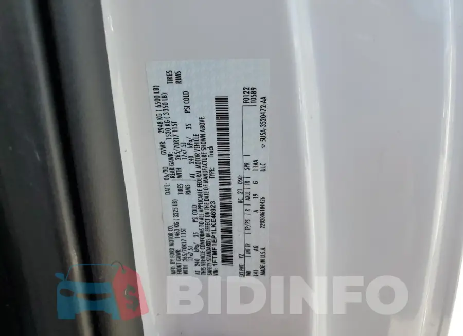 1FTMF1EP1LKE46923 Photo# 12