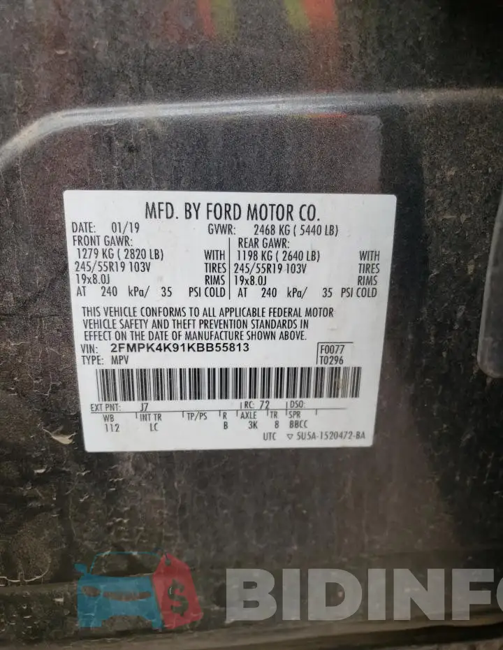 2FMPK4K91KBB55813 Photo# 14