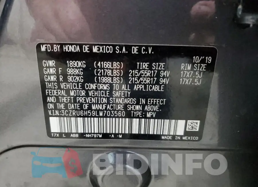 3CZRU6H59LM703560 Photo# 13