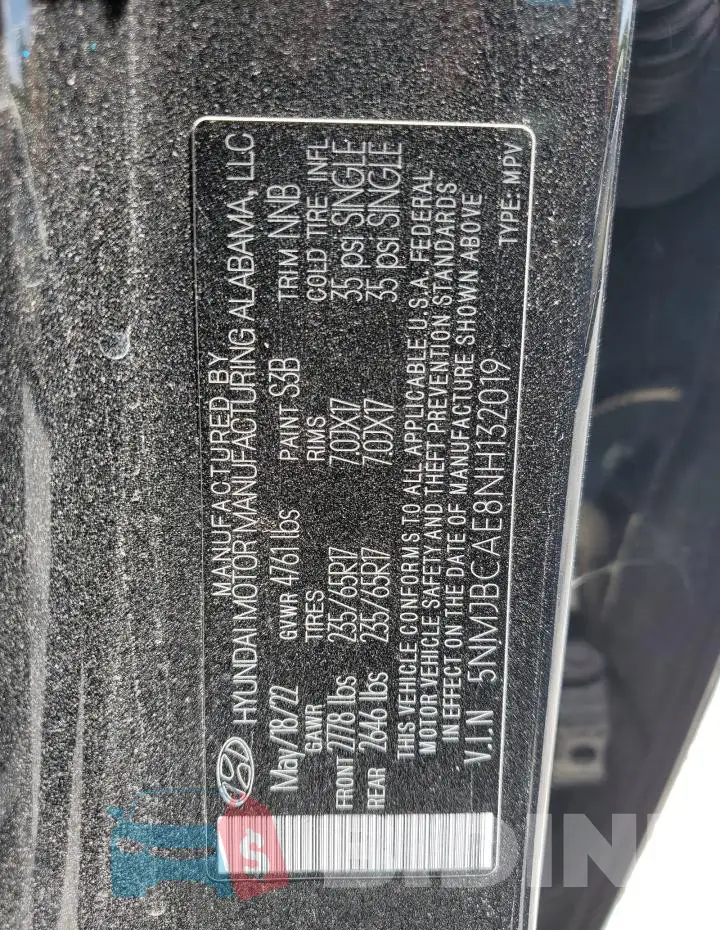 5NMJBCAE8NH132019 Photo# 13