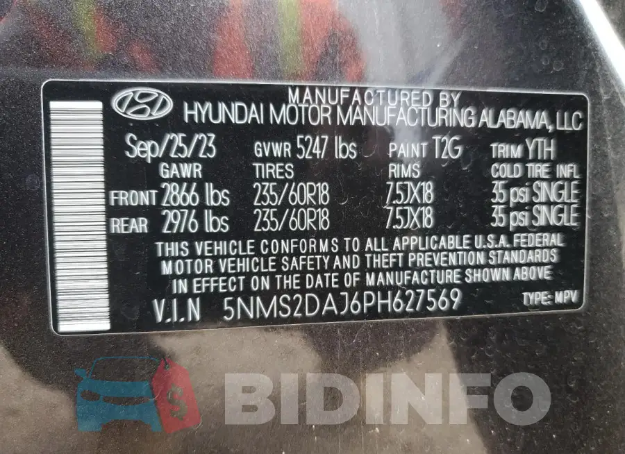 5NMS2DAJ6PH627569 Photo# 14
