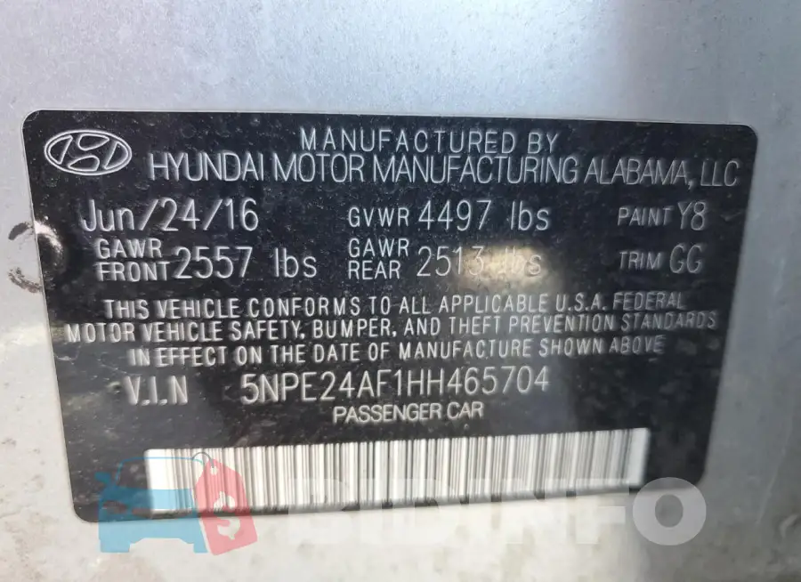 5NPE24AF1HH465704 Photo# 13
