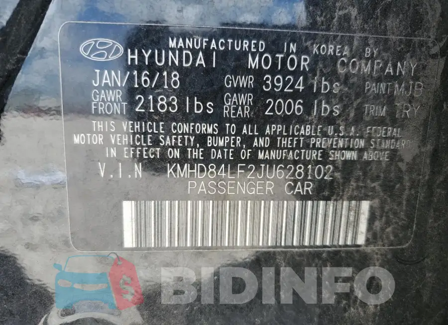 KMHD84LF2JU628102 Photo# 12