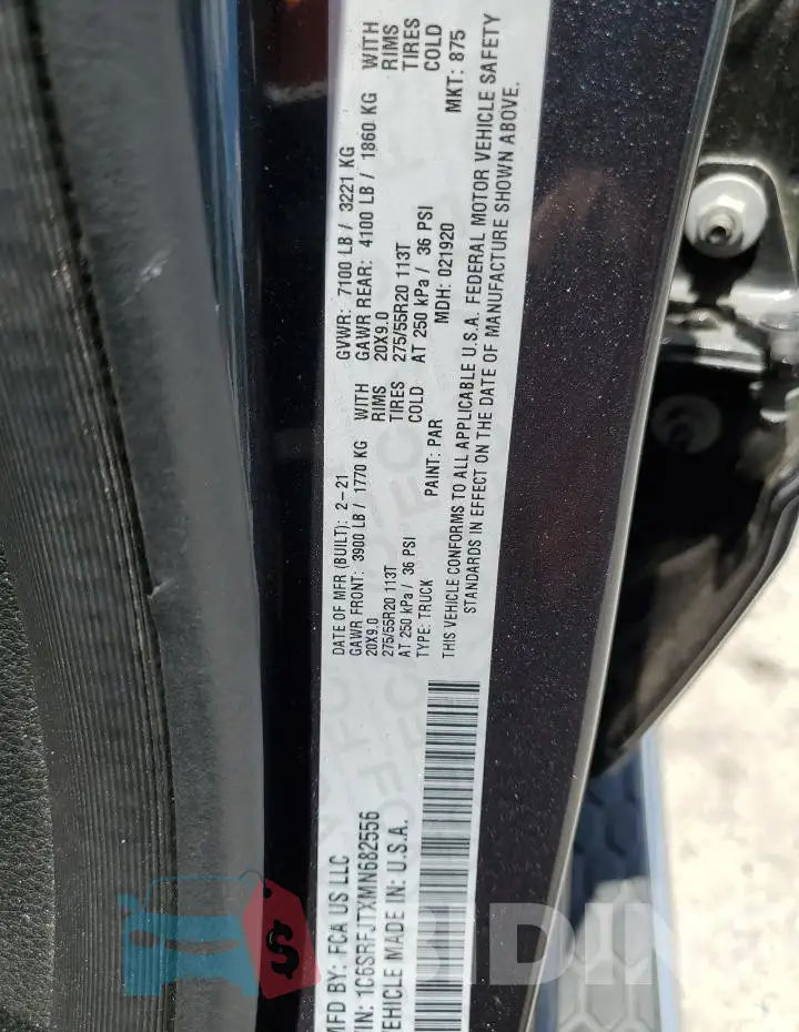 1C6SRFJTXMN682556 Photo# 12