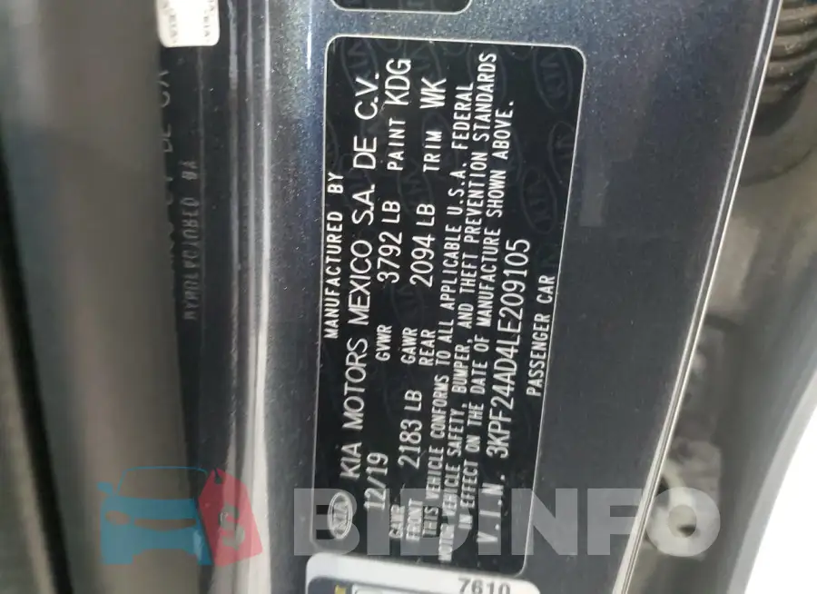 3KPF24AD4LE209105 Photo# 12