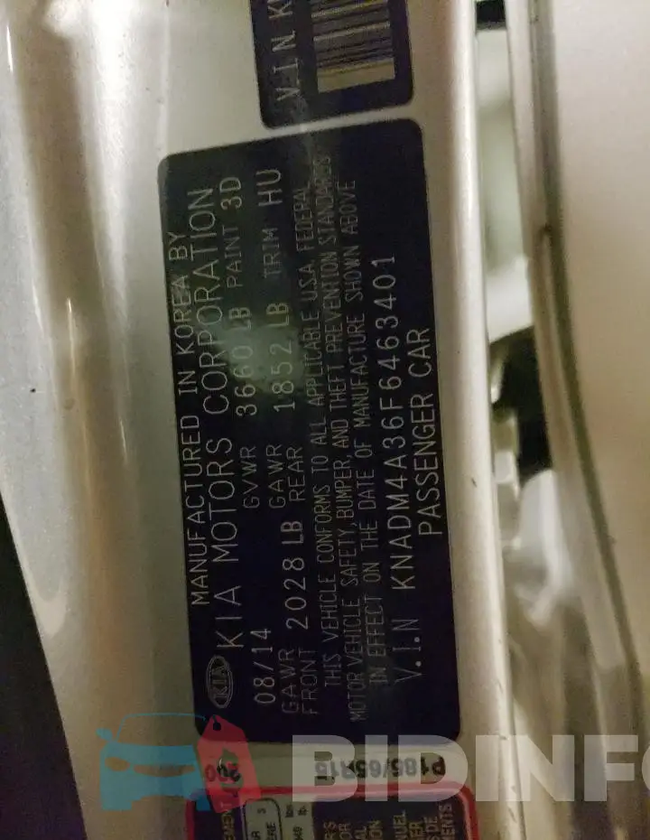 KNADM4A36F6463401 Photo# 12