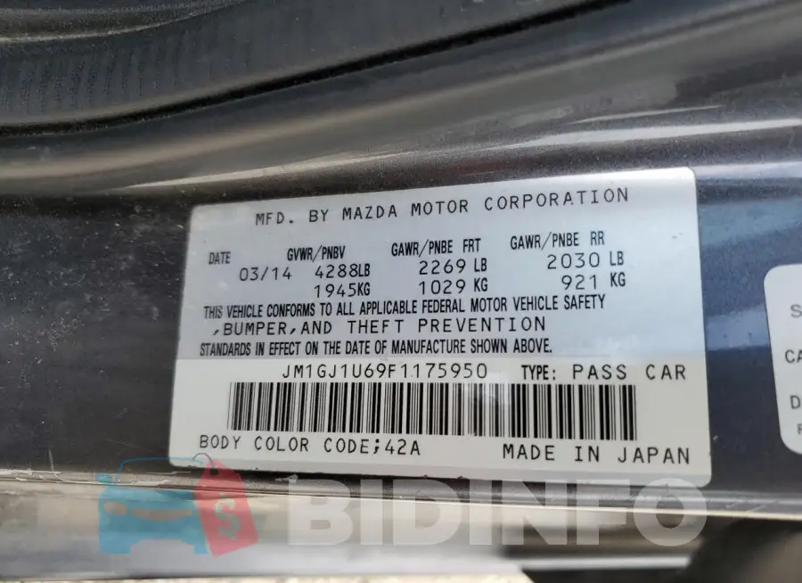 JM1GJ1U69F1175950 Photo# 12