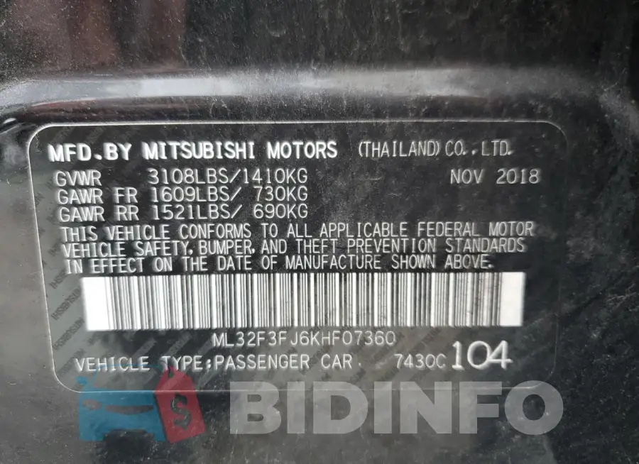 ML32F3FJ6KHF07360 Photo# 12