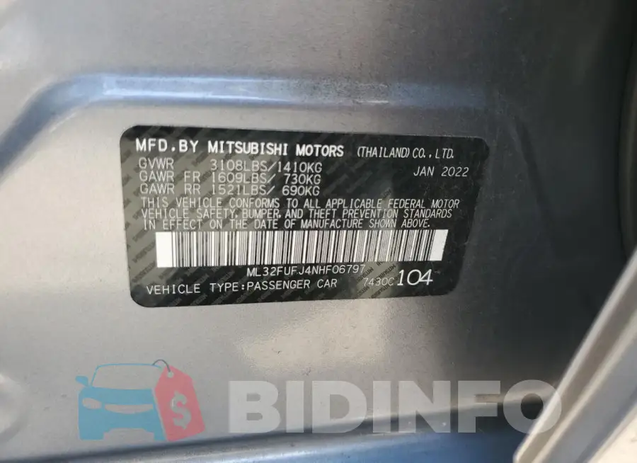 ML32FUFJ4NHF06797 Photo# 12