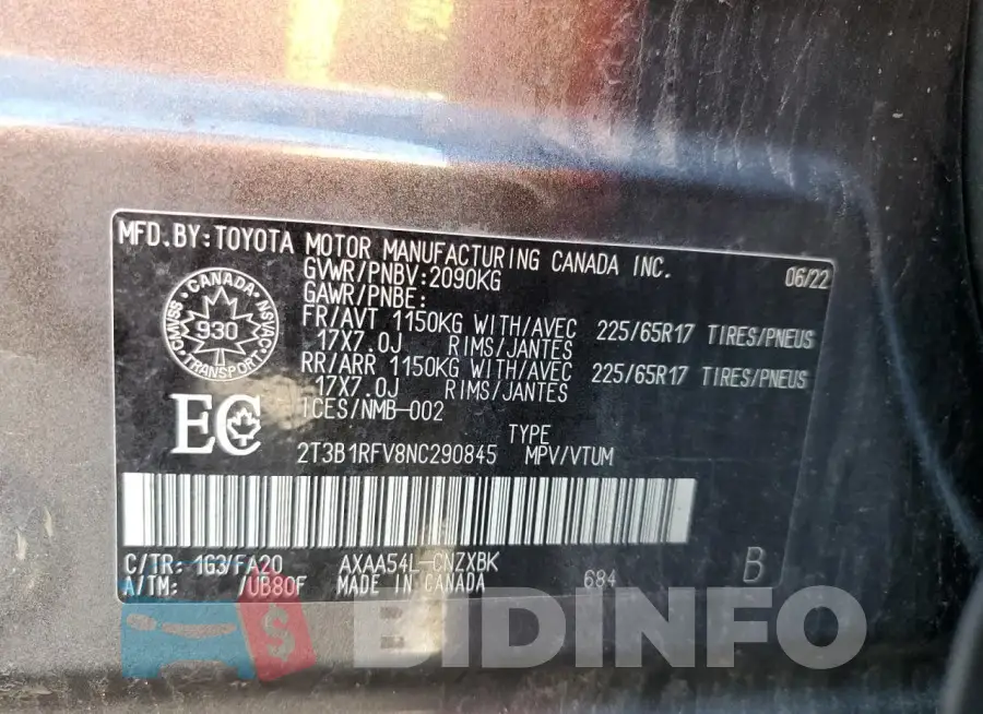 2T3B1RFV8NC290845 Photo# 13