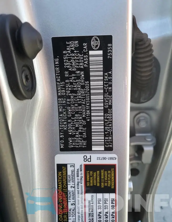 4T1BK1FK5GU570026 Photo# 12