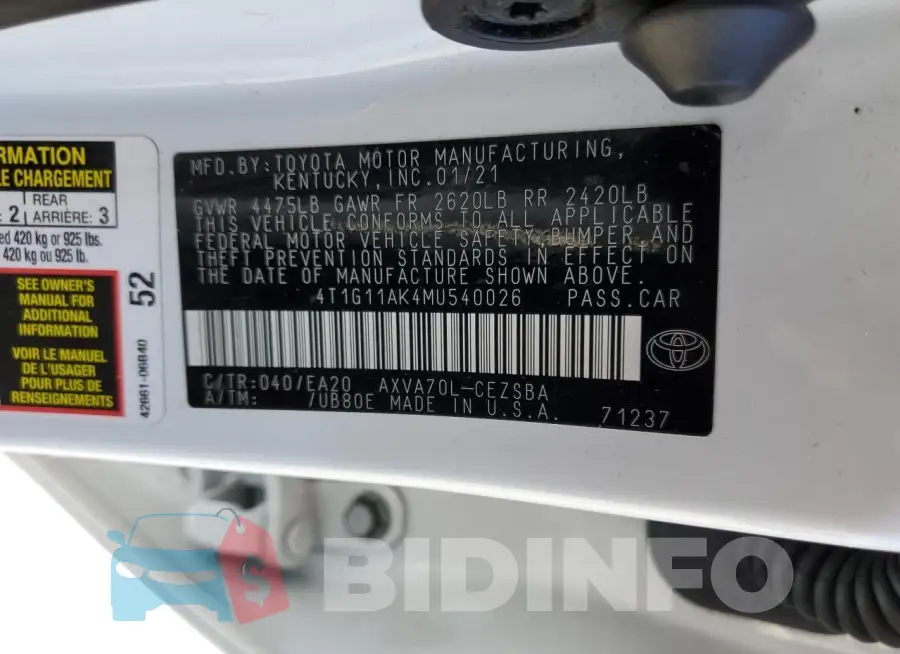 4T1G11AK4MU540026 Photo# 12