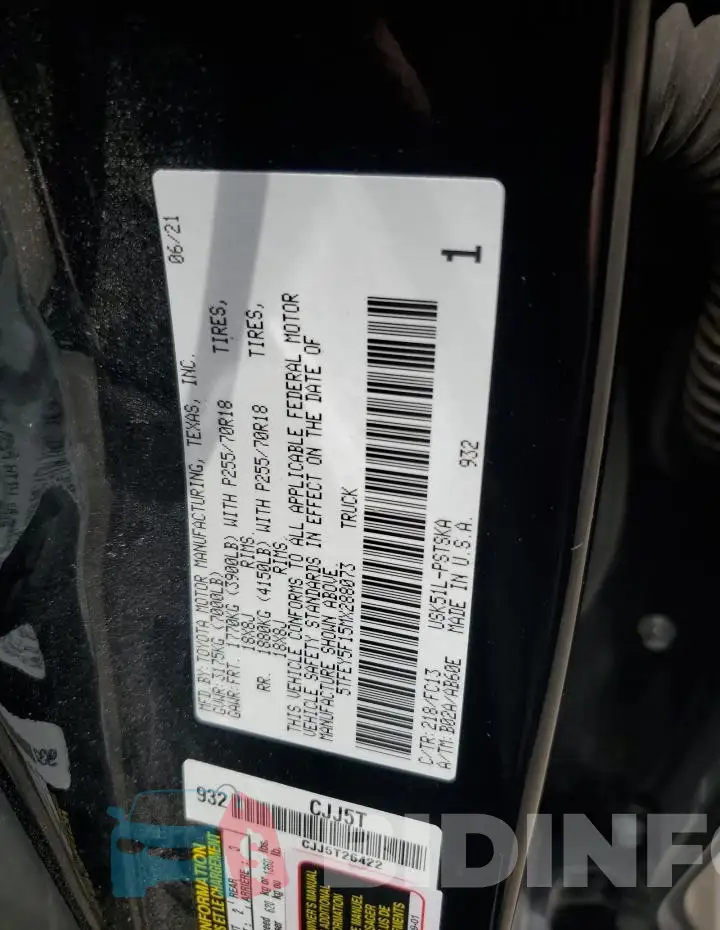 5TFEY5F15MX288073 Photo# 12