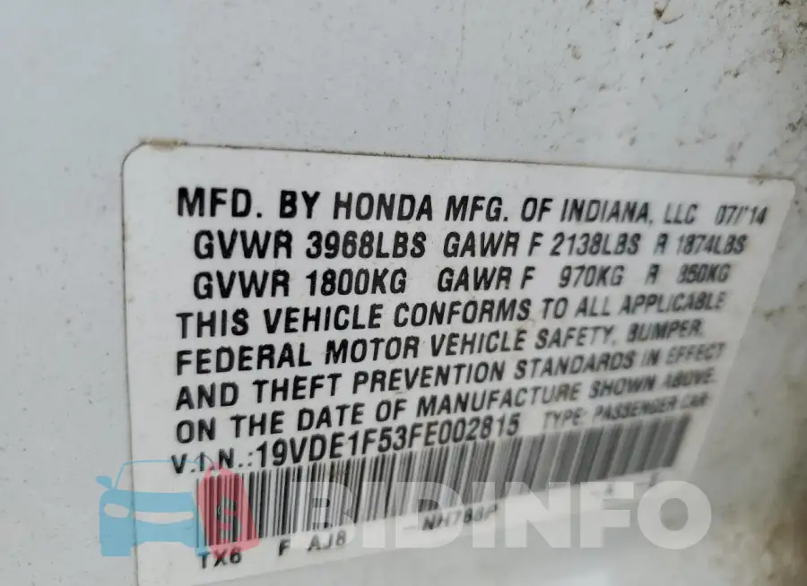 19VDE1F53FE002815 Photo# 12