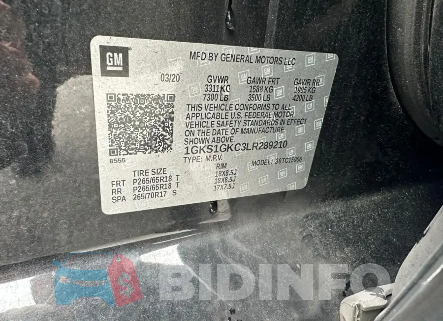 1GKS1GKC3LR289210 Photo# 10
